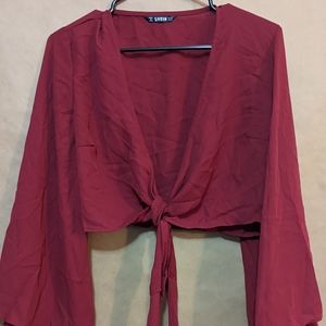Shein red tie cover XL